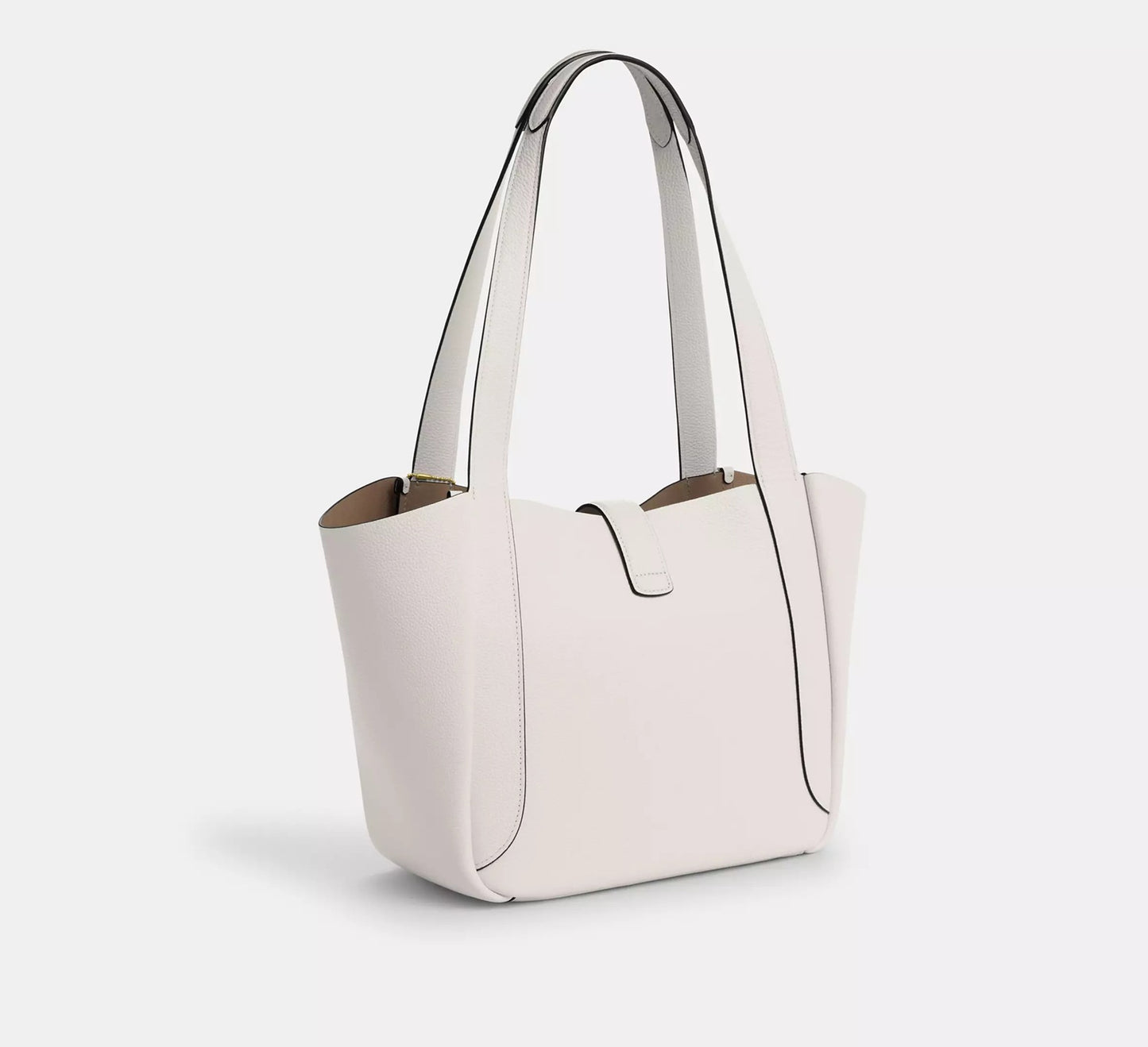 Hadley Turnlock Tote Bag Chalk Coach