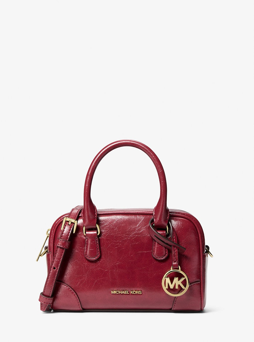 Thompson Extra-Small Distressed Convertible Satchel Cherry Michael Kors