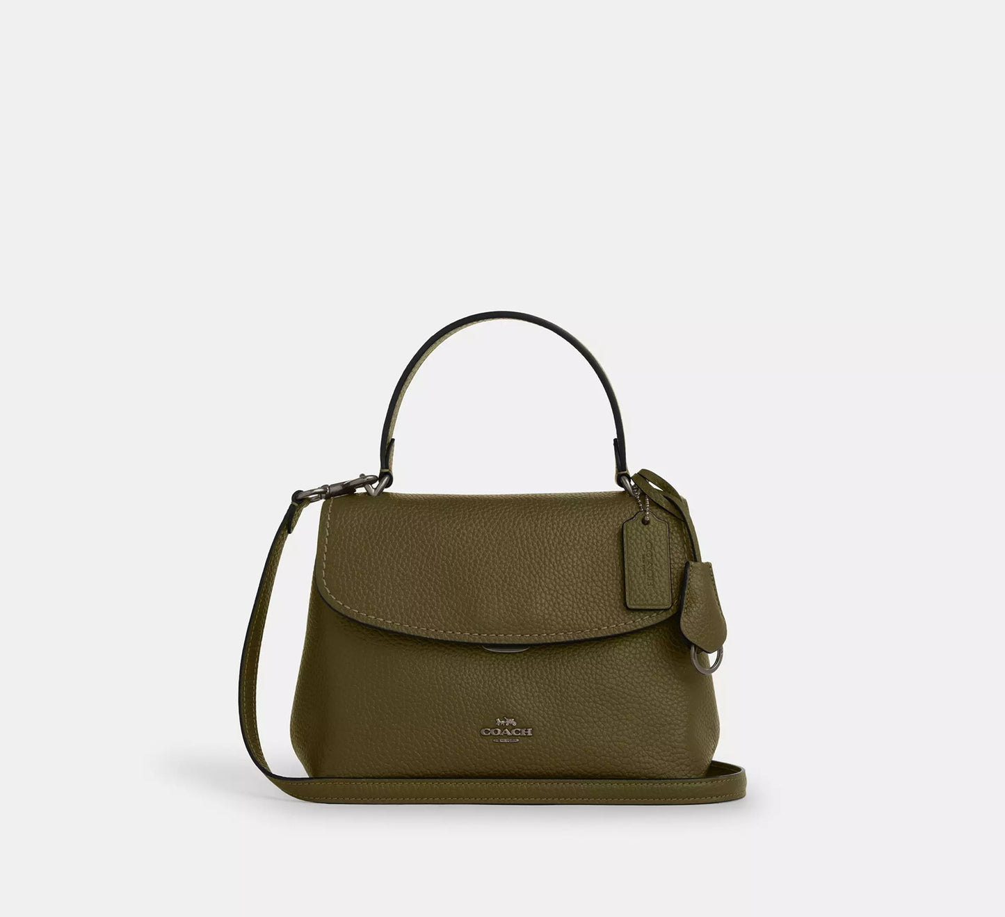 Emory Top Handle Bag Gunmetal Olive Coach