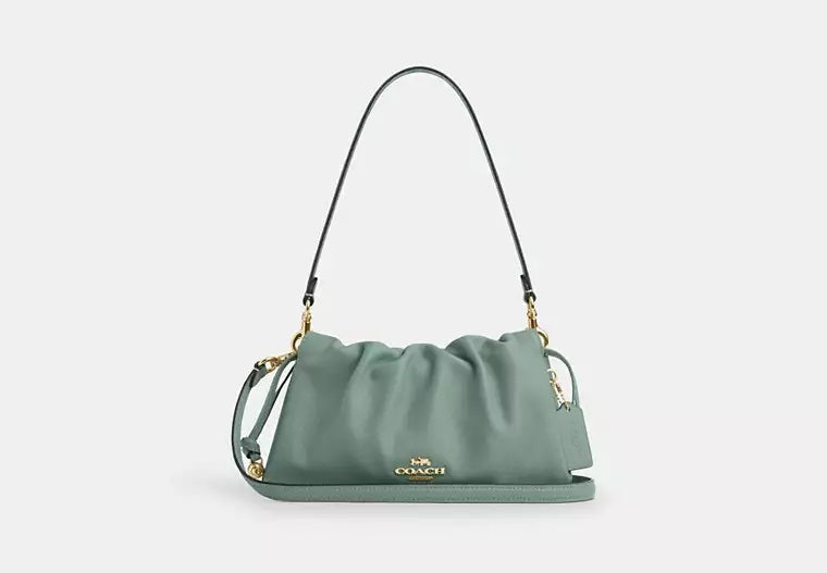 Faye Shoulder Bag With Ruching Sage Coach