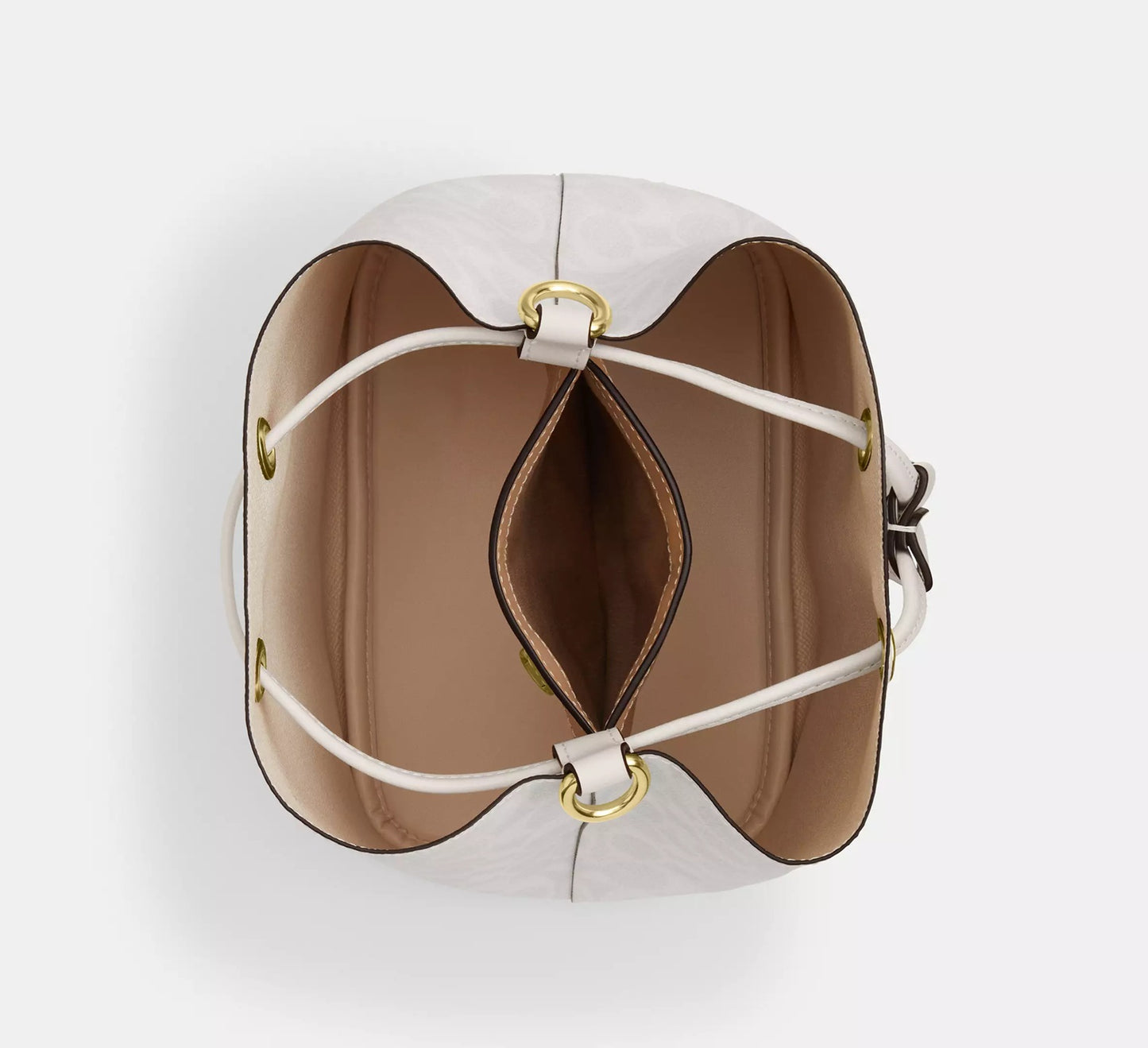 Rowan Bucket Bag In Signature Canvas White Chalk Coach