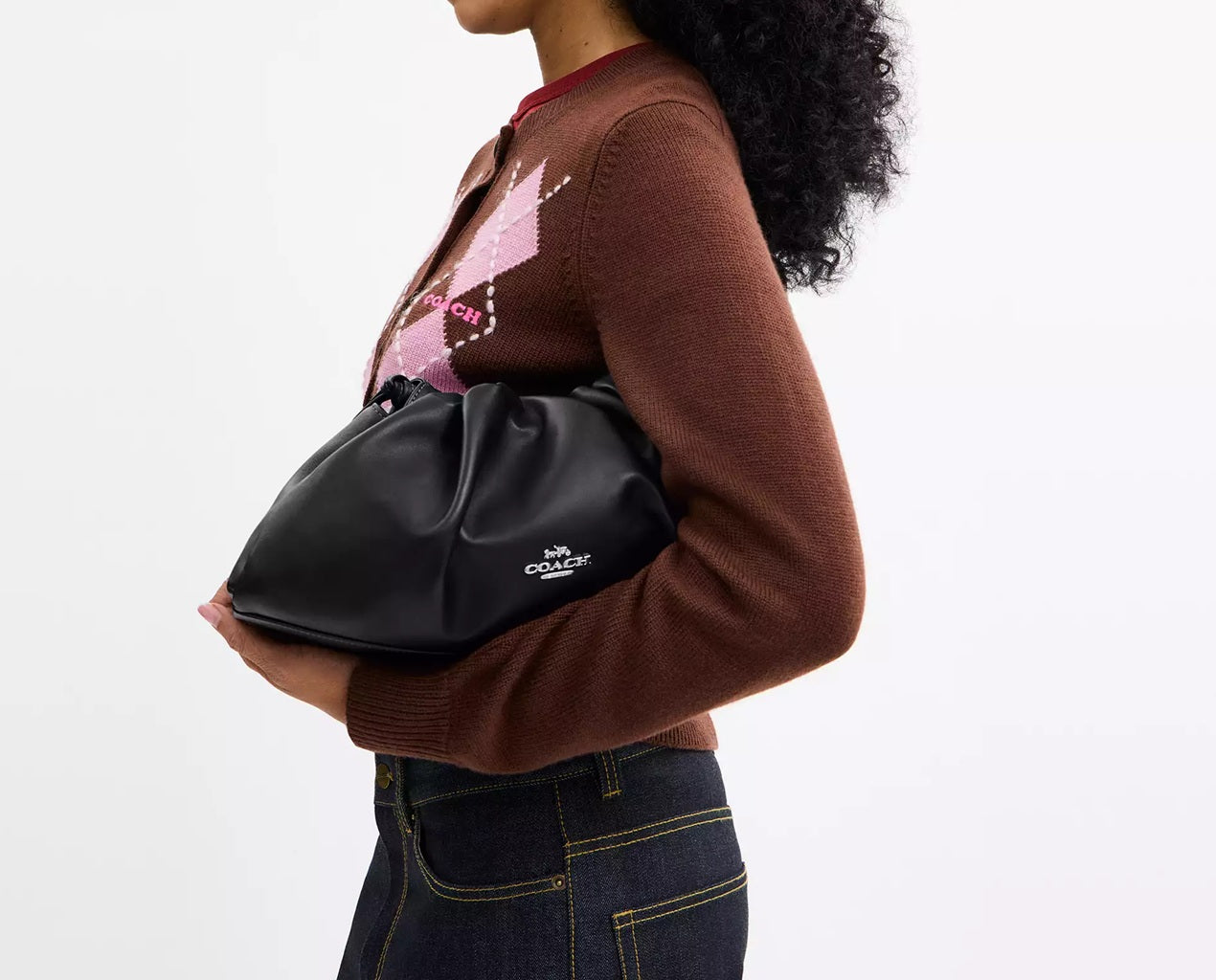 Faye Large Shoulder Bag Black Coach