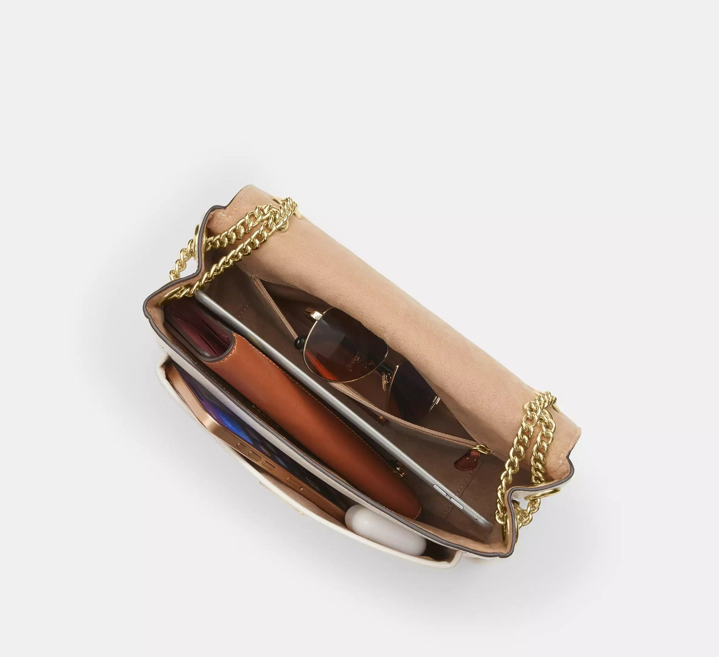 Elodie Crossbody Bag Gold Chalk Coach