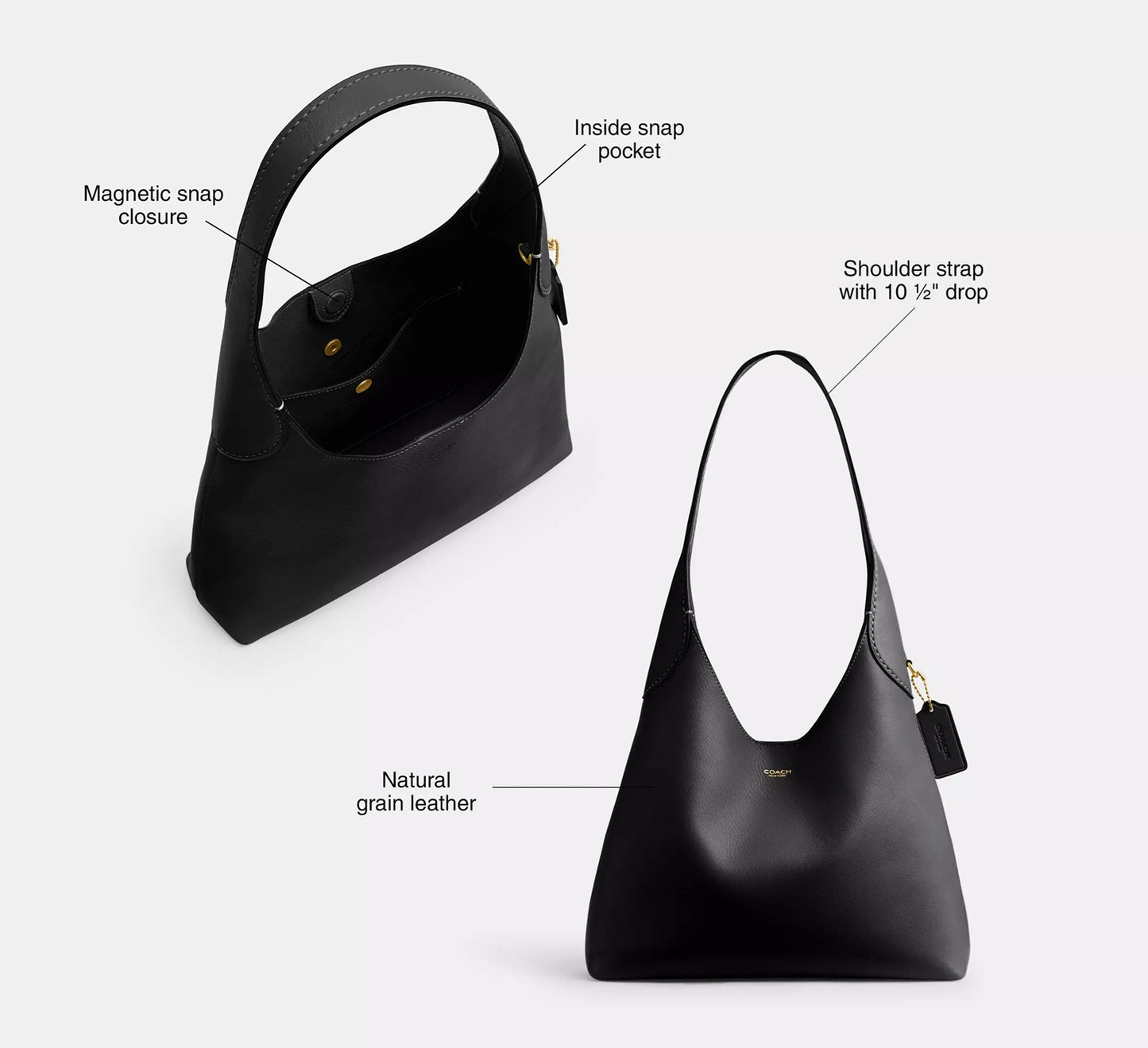 Brooklyn Shoulder Bag 28 Black Coach