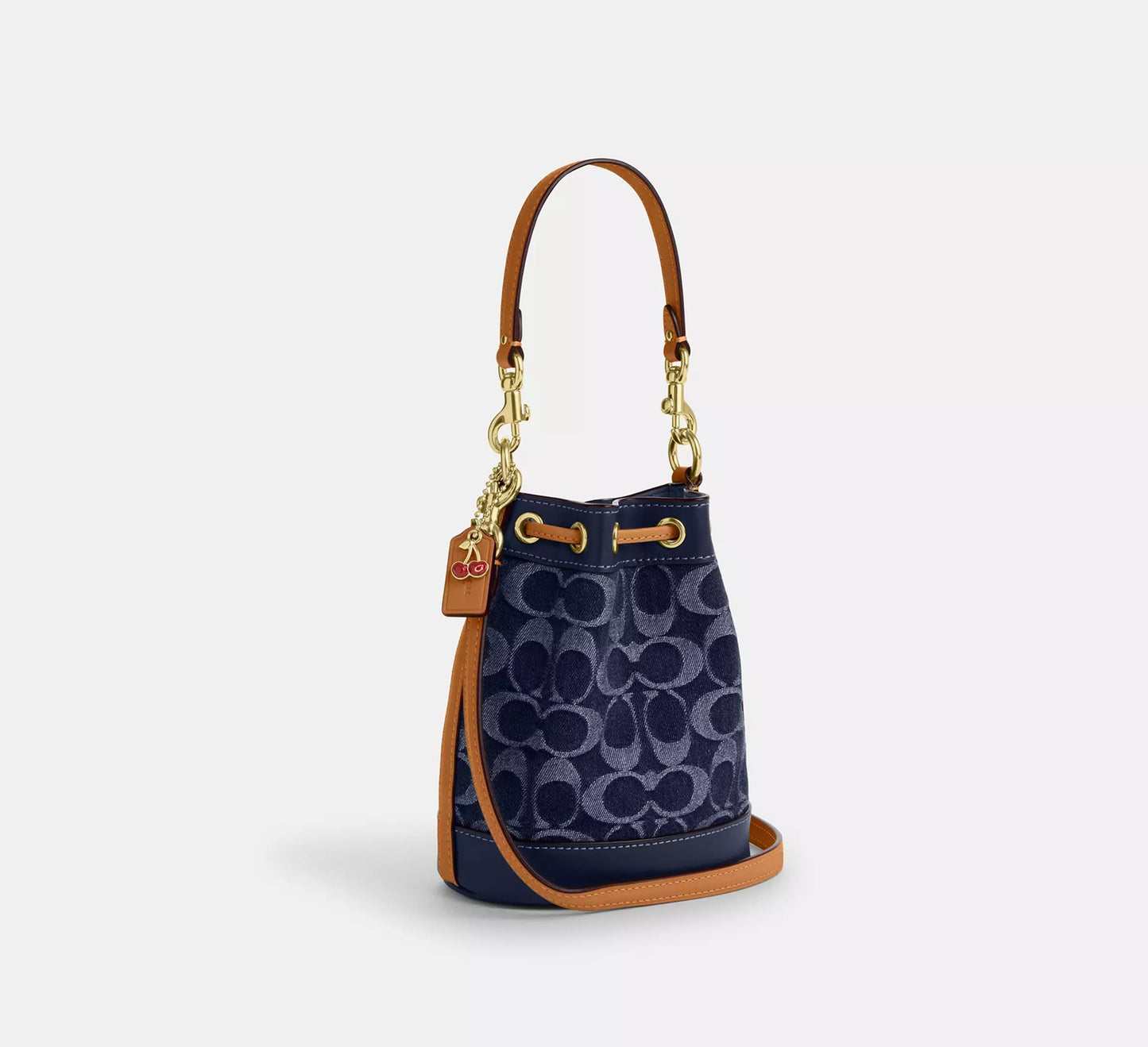 Mini Bucket Bag In Signature Denim Natural Coach