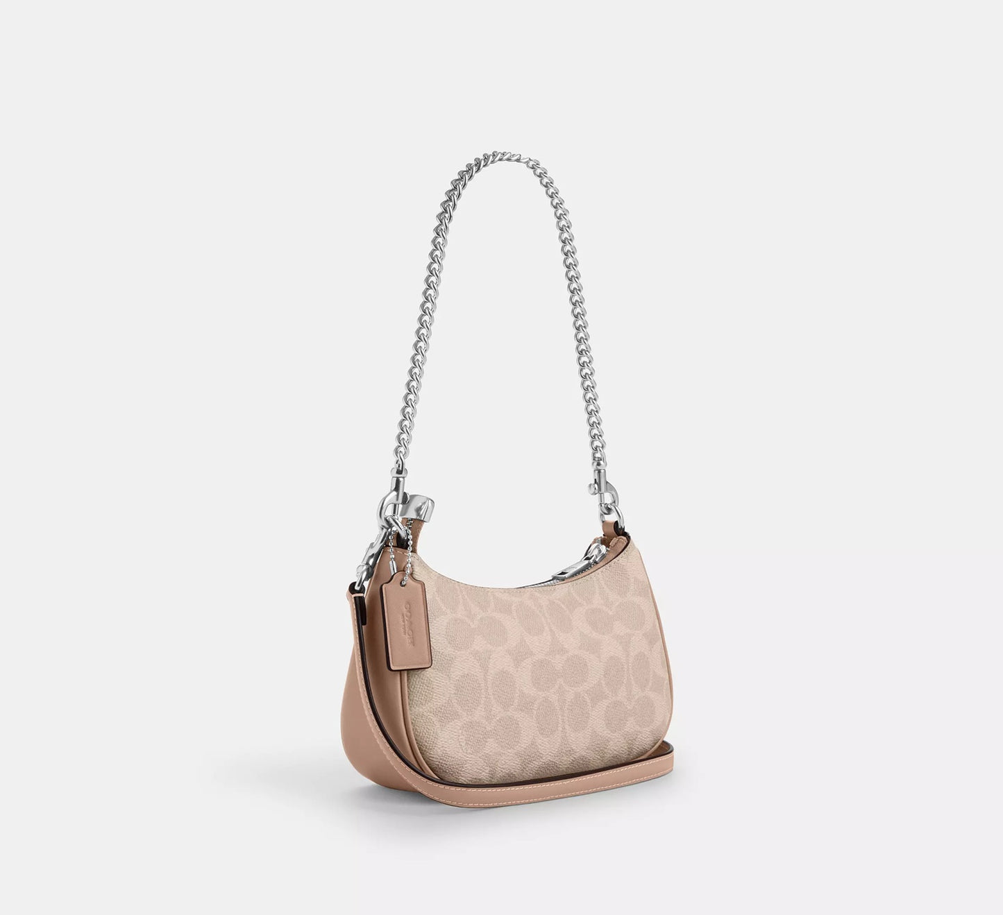 Teri Mini Crossbody Bag In Signature Canvas Tan Brown Coach