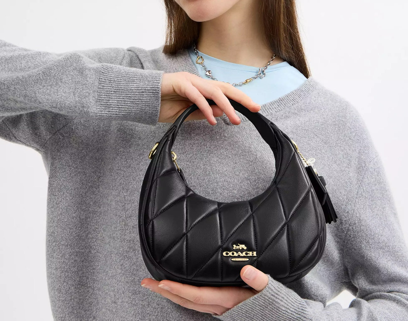 Carmen Mini Crossbody Bag With Quilting Black Coach