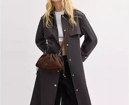 Faye Shoulder Bag With Ruching Maple Coach