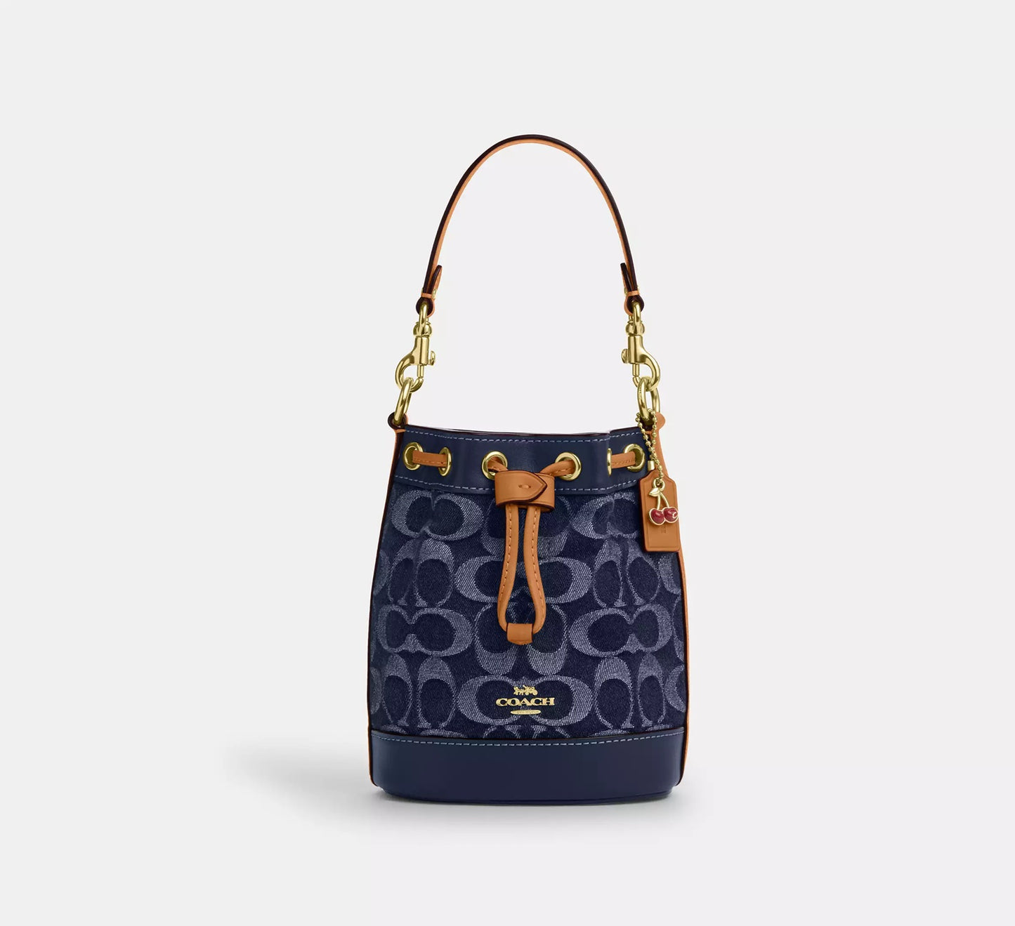 Mini Bucket Bag In Signature Denim Natural Coach