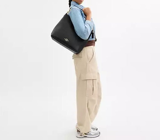 Laurel Large Shoulder Bag Black Coach