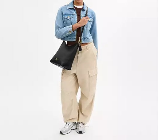 Laurel Large Shoulder Bag Black Coach
