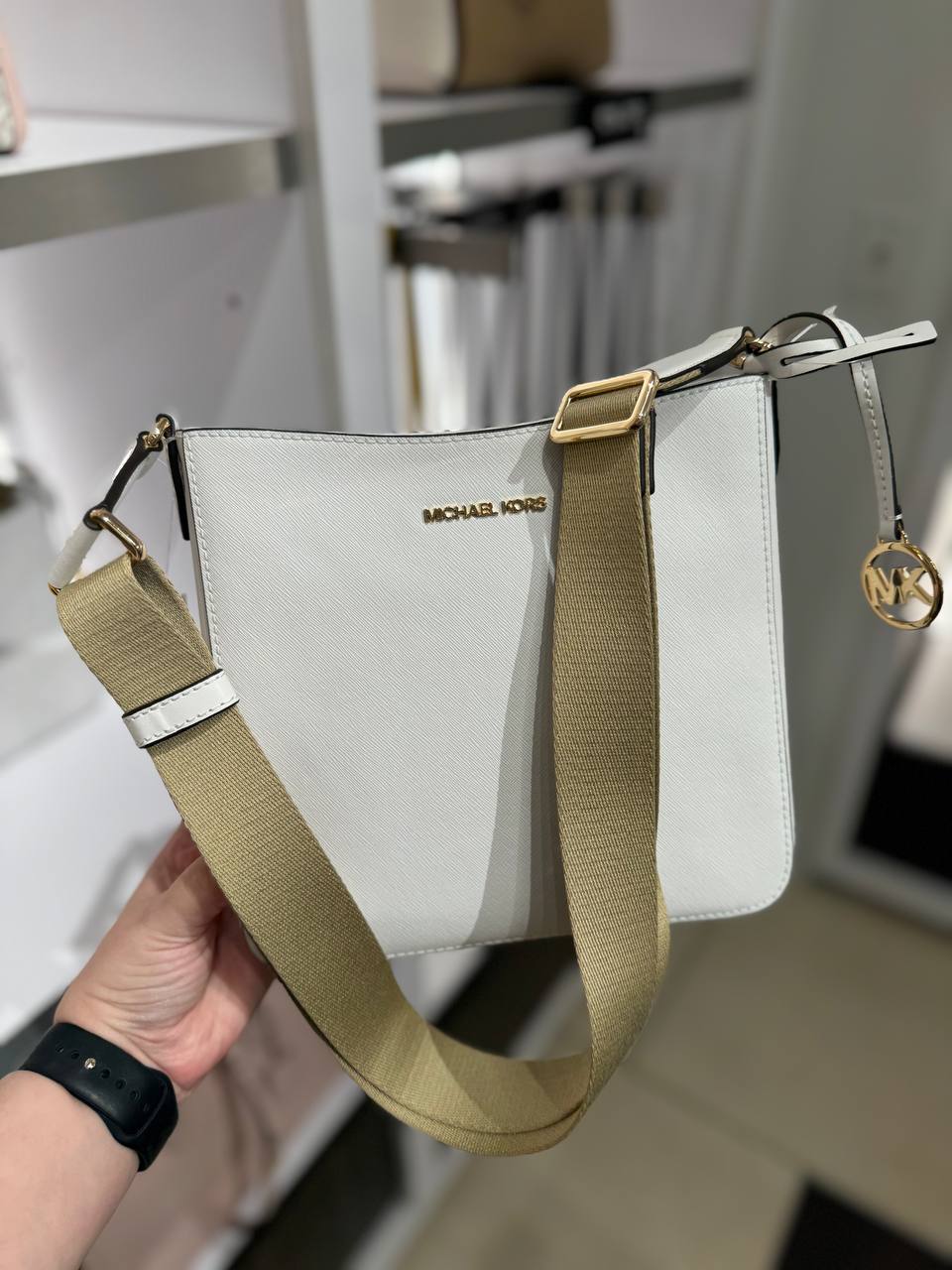 Off white michael kors purse hotsell