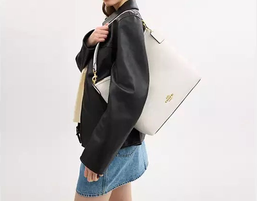 Laurel Large Shoulder Bag Chalk Coach