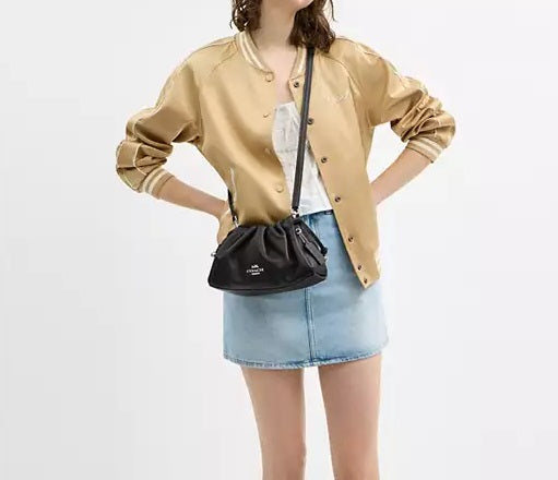 Faye Shoulder Bag With Ruching Black Coach