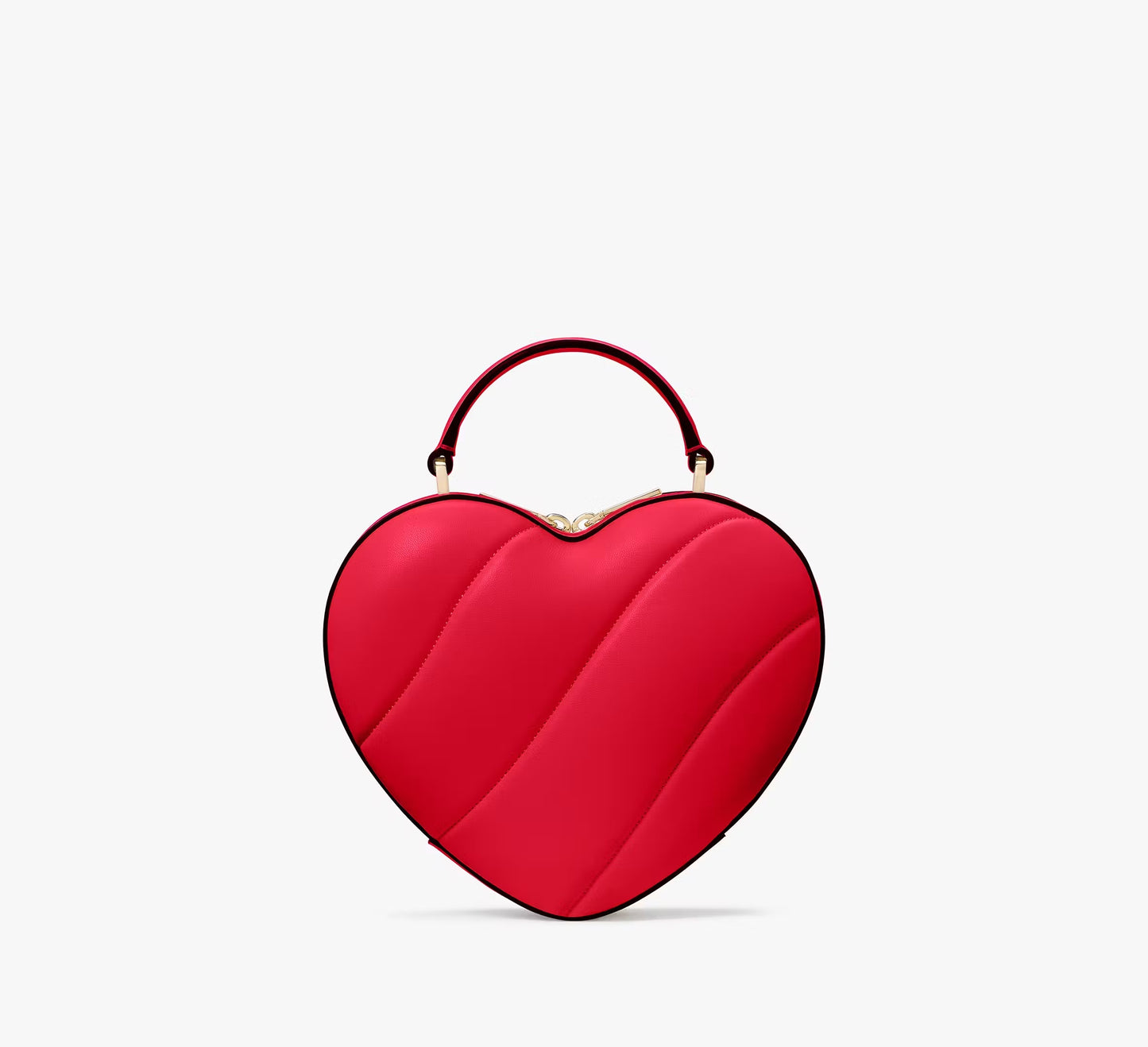 Love Shack Quilted 3D Heart Crossbody Bag Ruby Red Kate Spade