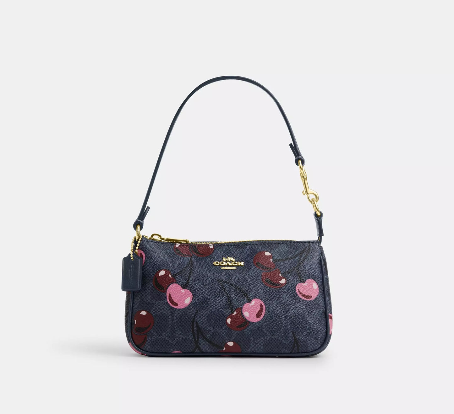 Nolita 19 In Signature Canvas With Cherry Print Bag Denim Multi Coach
