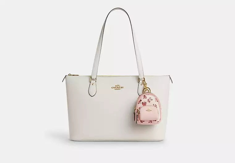Mini Court Backpack Bag Charm In Signature Canvas Black Coach