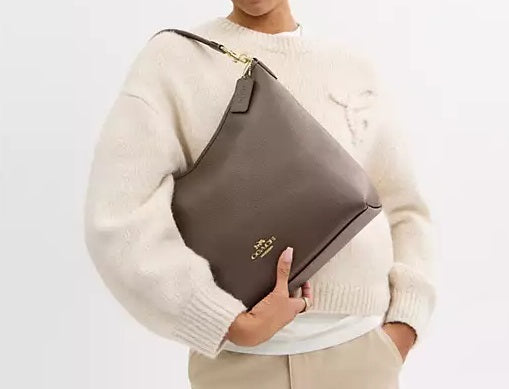Laurel Large Shoulder Bag Dark Stone Coach