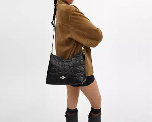 Laurel Shoulder Bag In Signature Leather Bag Black Coach
