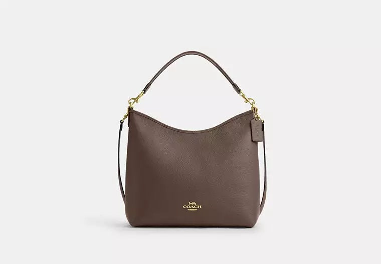Laurel Large Shoulder Bag Dark Stone Coach
