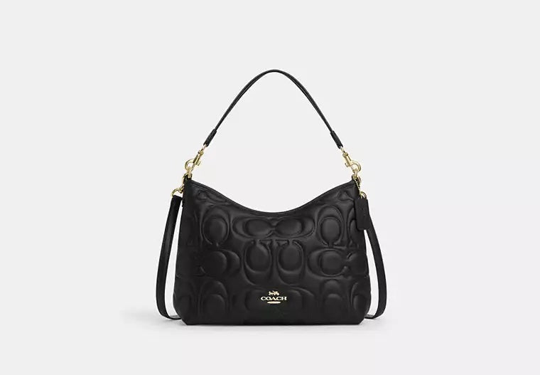 Laurel Shoulder Bag In Signature Leather Bag Black Coach
