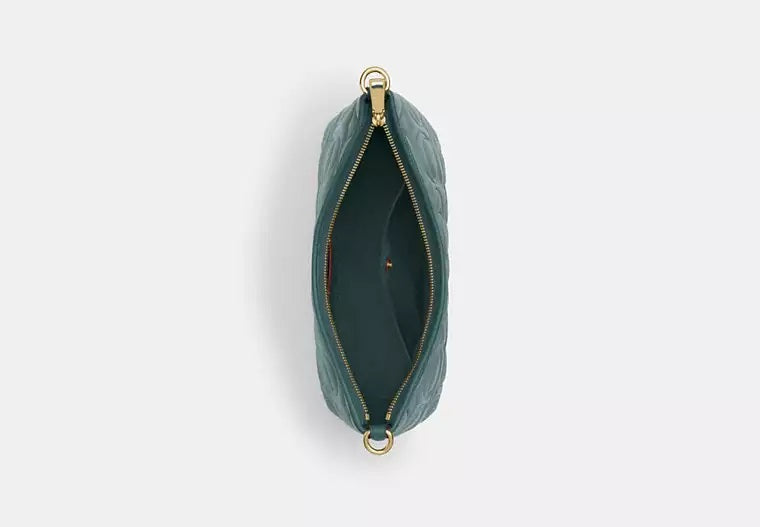 Laurel Shoulder Bag In Blocked Signature Leather Bag Dark Turquoise Coach