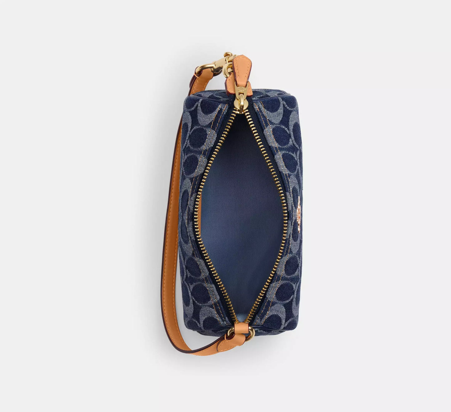Nolita Barrel Bag In Signature Denim Natural Coach