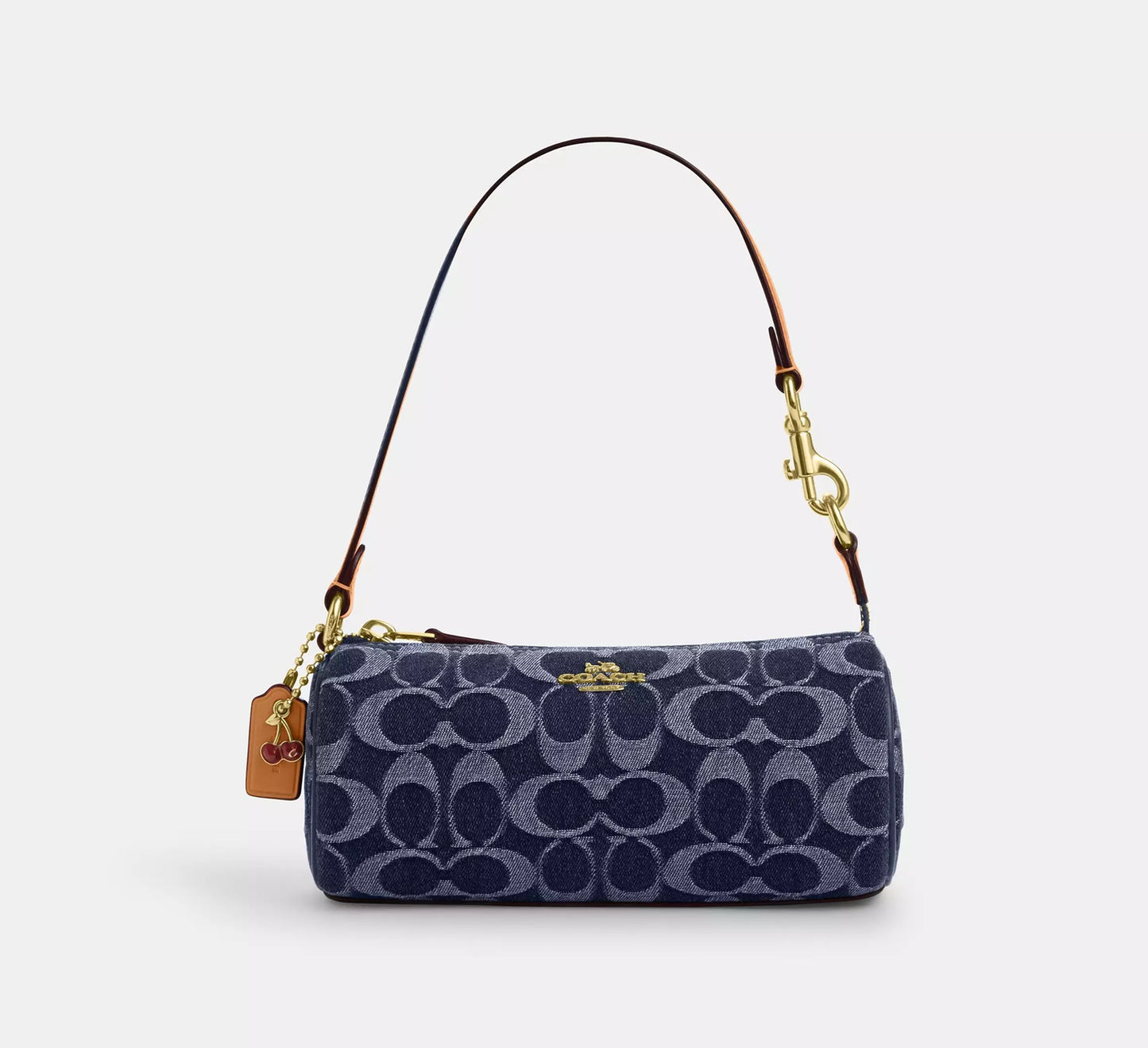 Nolita Barrel Bag In Signature Denim Natural Coach