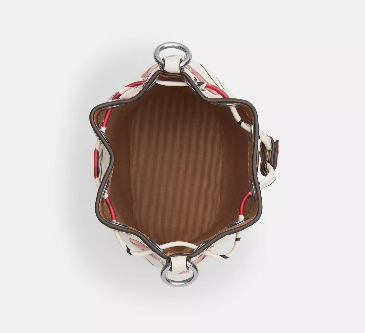 Mini Bucket Bag With Cherry Print Chalk Multi Coach