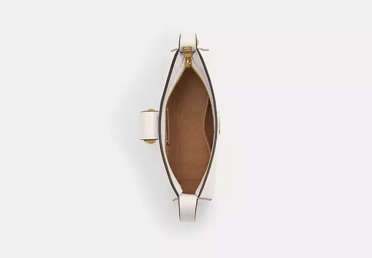 Eliza Shoulder Bag With Zipper Closure Chalk Coach
