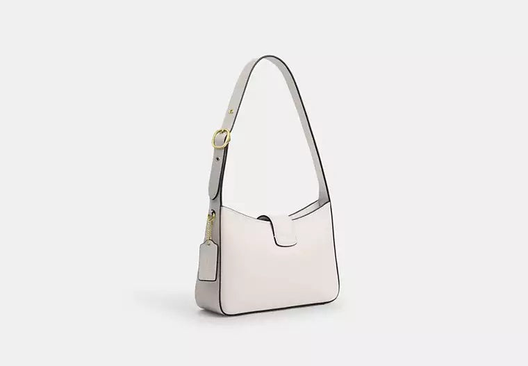 Eliza Shoulder Bag With Zipper Closure Chalk Coach