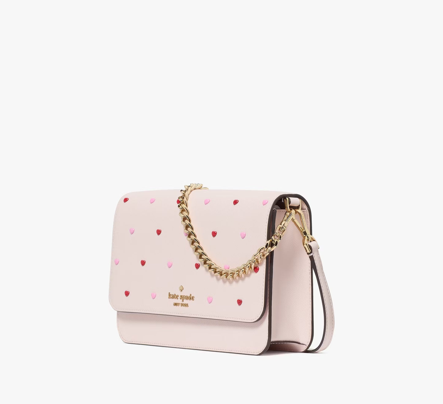 Madison Heart Studs Willow Convertible Crossbody Bag Powdered Sugar Kate Spade