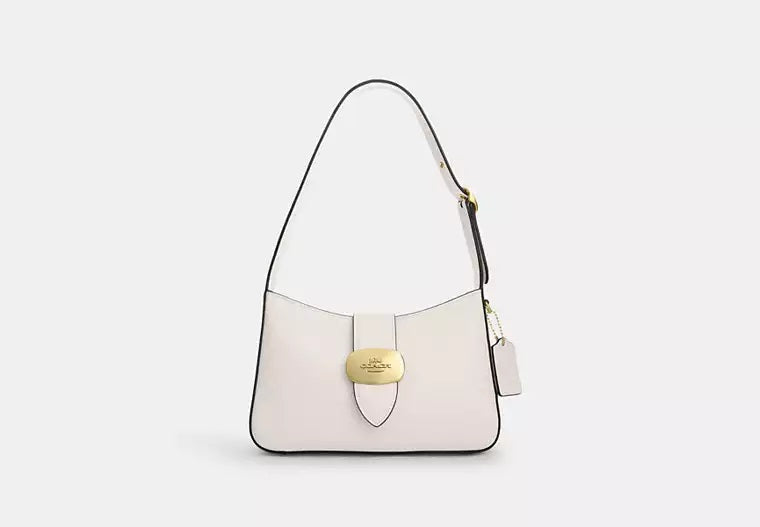 Eliza Shoulder Bag With Zipper Closure Chalk Coach