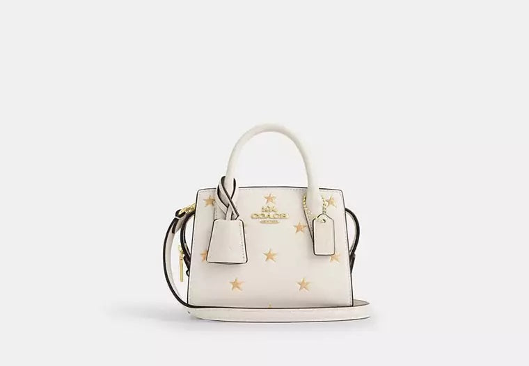 Andrea Mini Carryall Bag With Star Print Chalk Coach SERENDIPITY SHOPPER