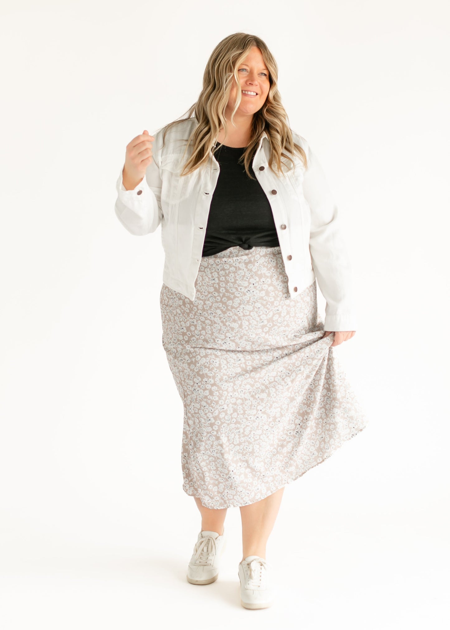 Braylyn Floral Midi Skirt