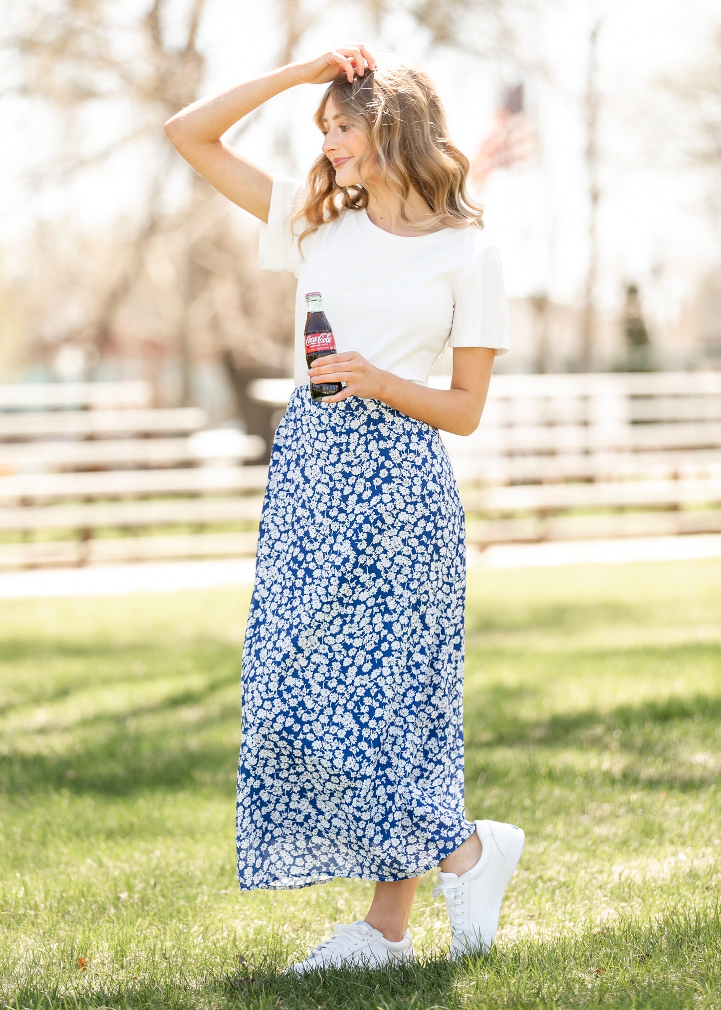 Braylyn Floral Midi Skirt
