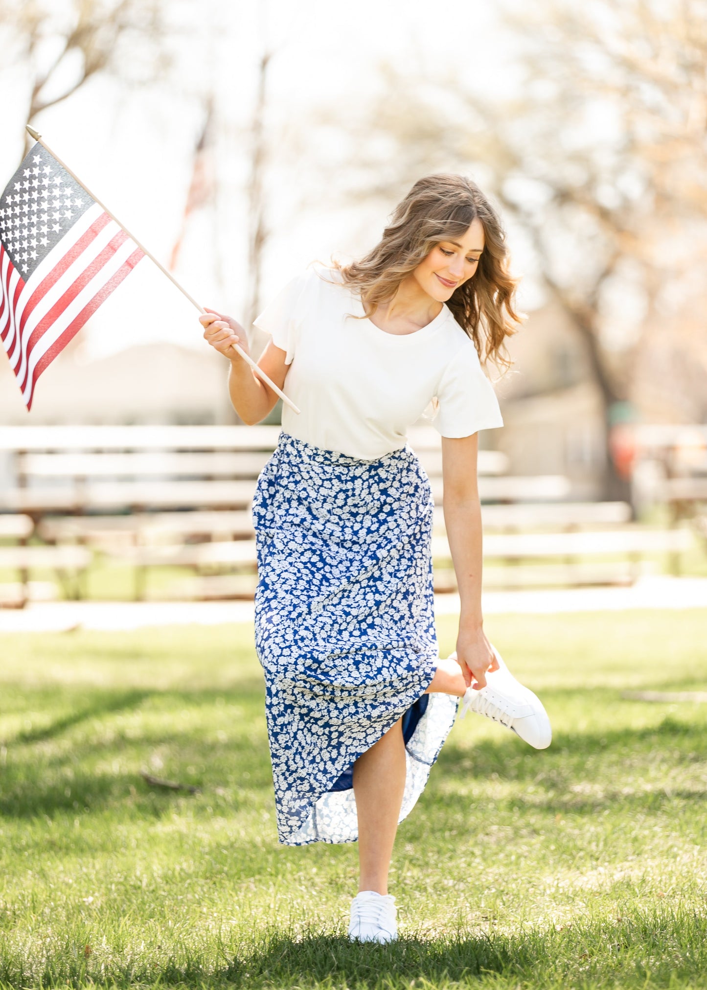 Braylyn Floral Midi Skirt