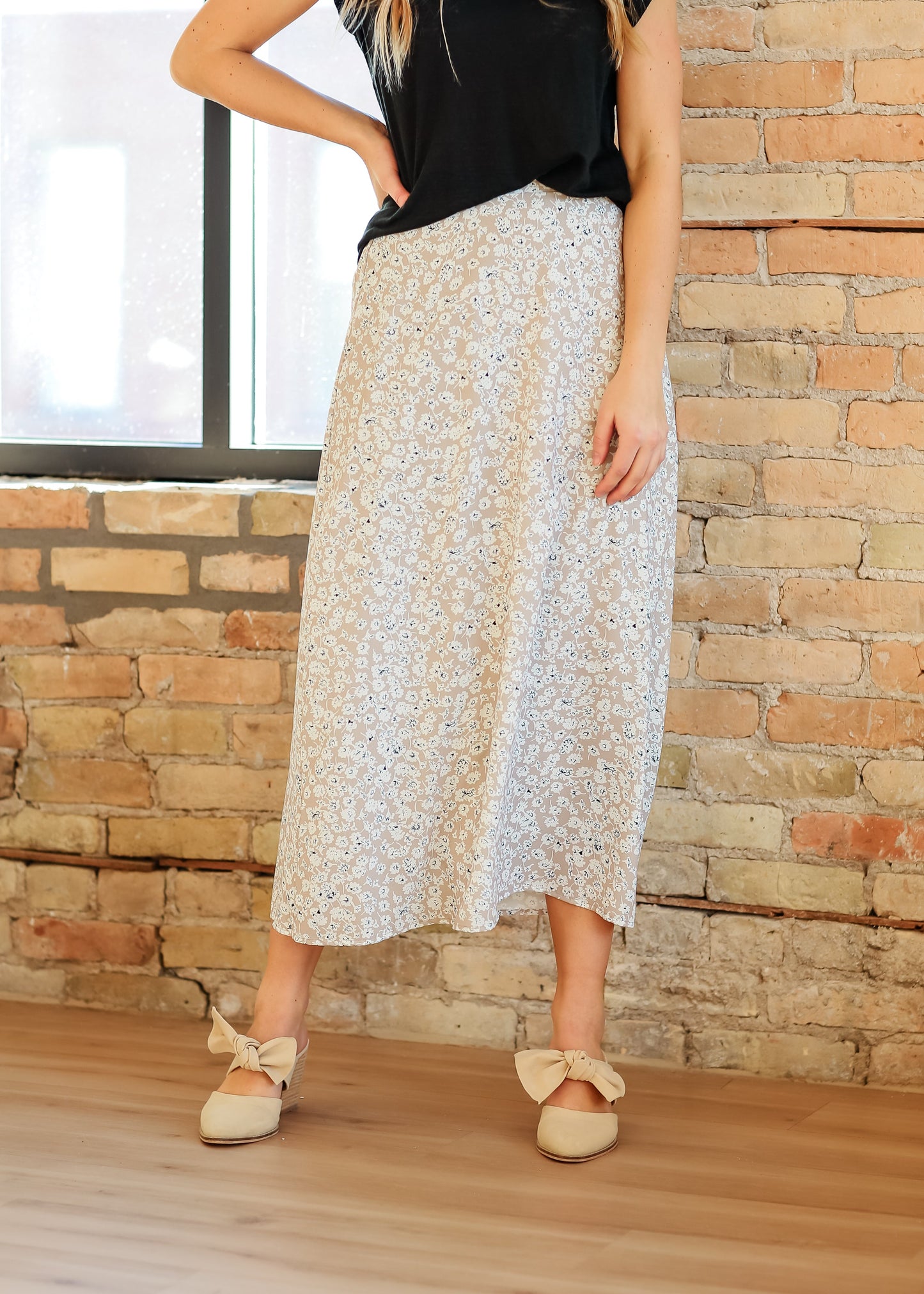 Braylyn Floral Midi Skirt