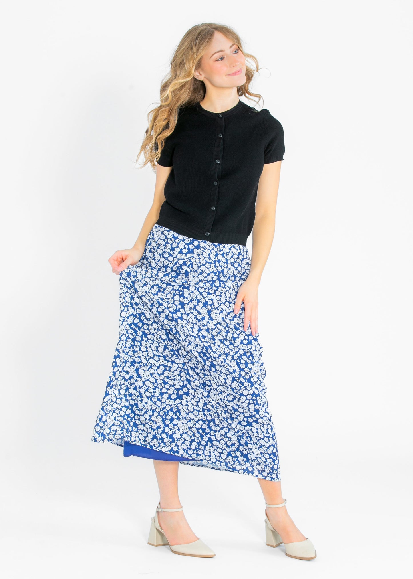 Braylyn Floral Midi Skirt