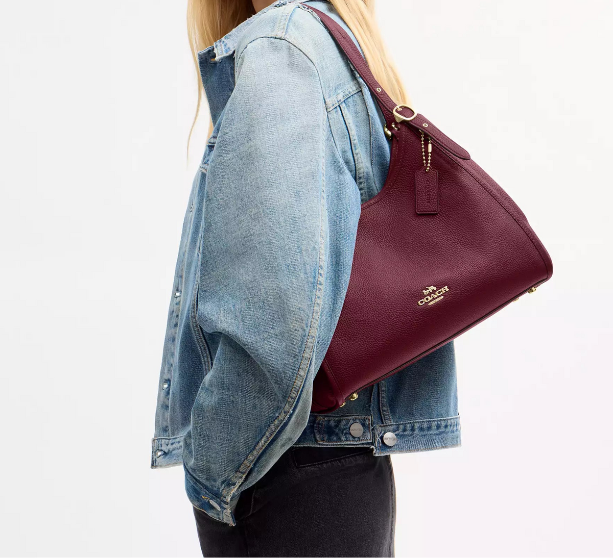 Erin Shoulder Bag Dark Cherry Coach