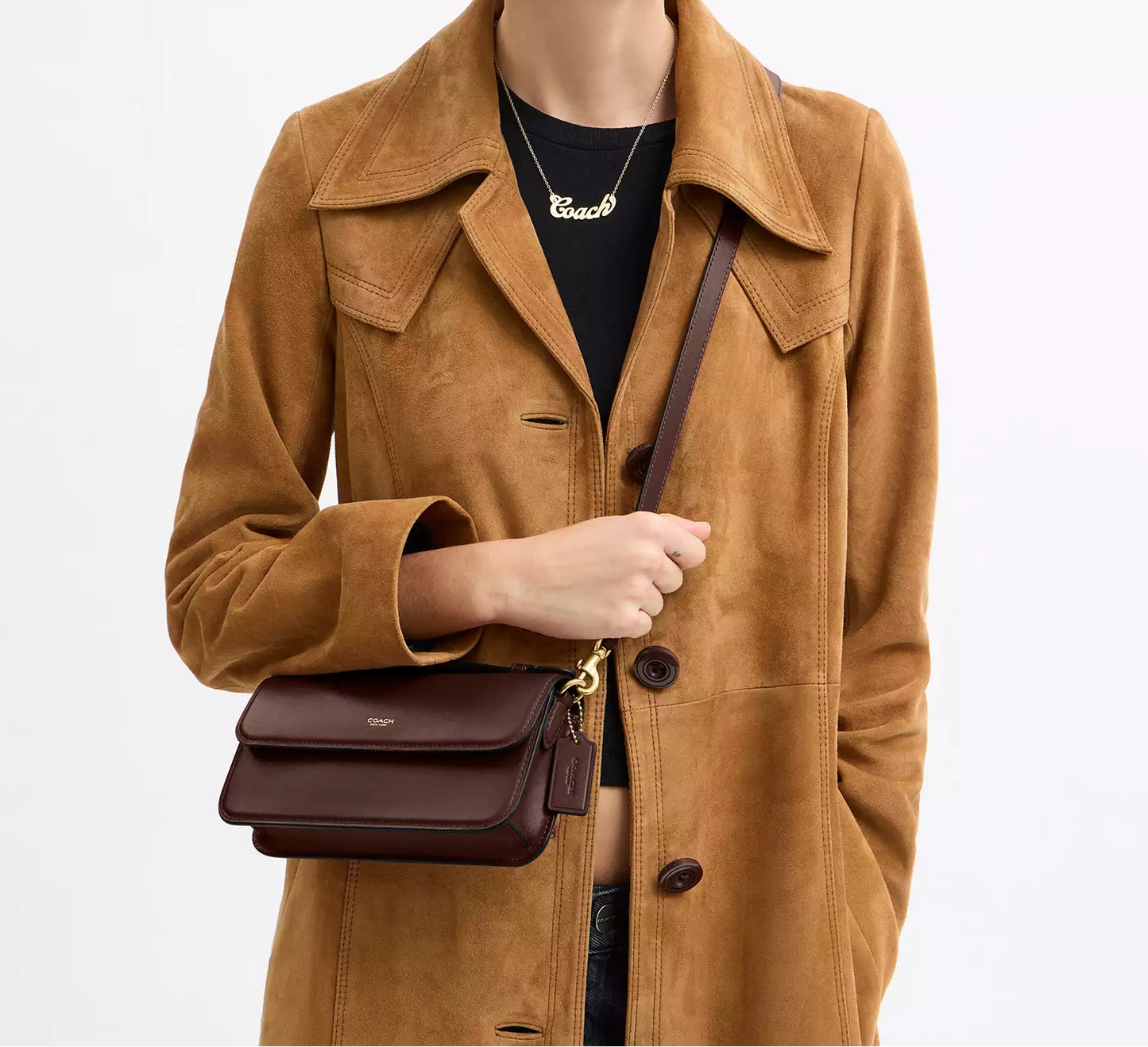 Elora Top Handle Crossbody Bag Maple Coach