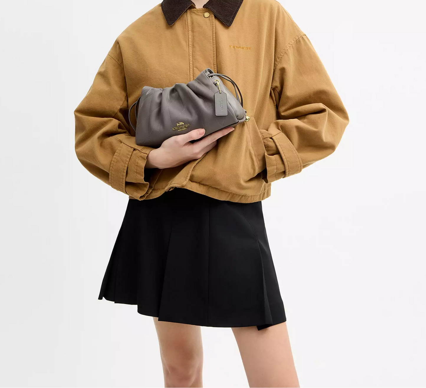 Faye Shoulder Bag With Quilting Slate Coach