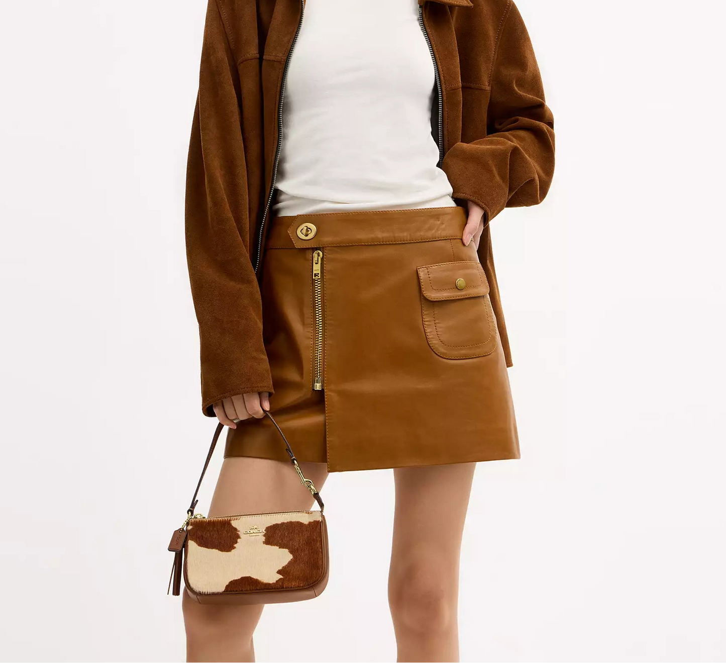 Nolita 19 In Haircalf With Cow Print Coach