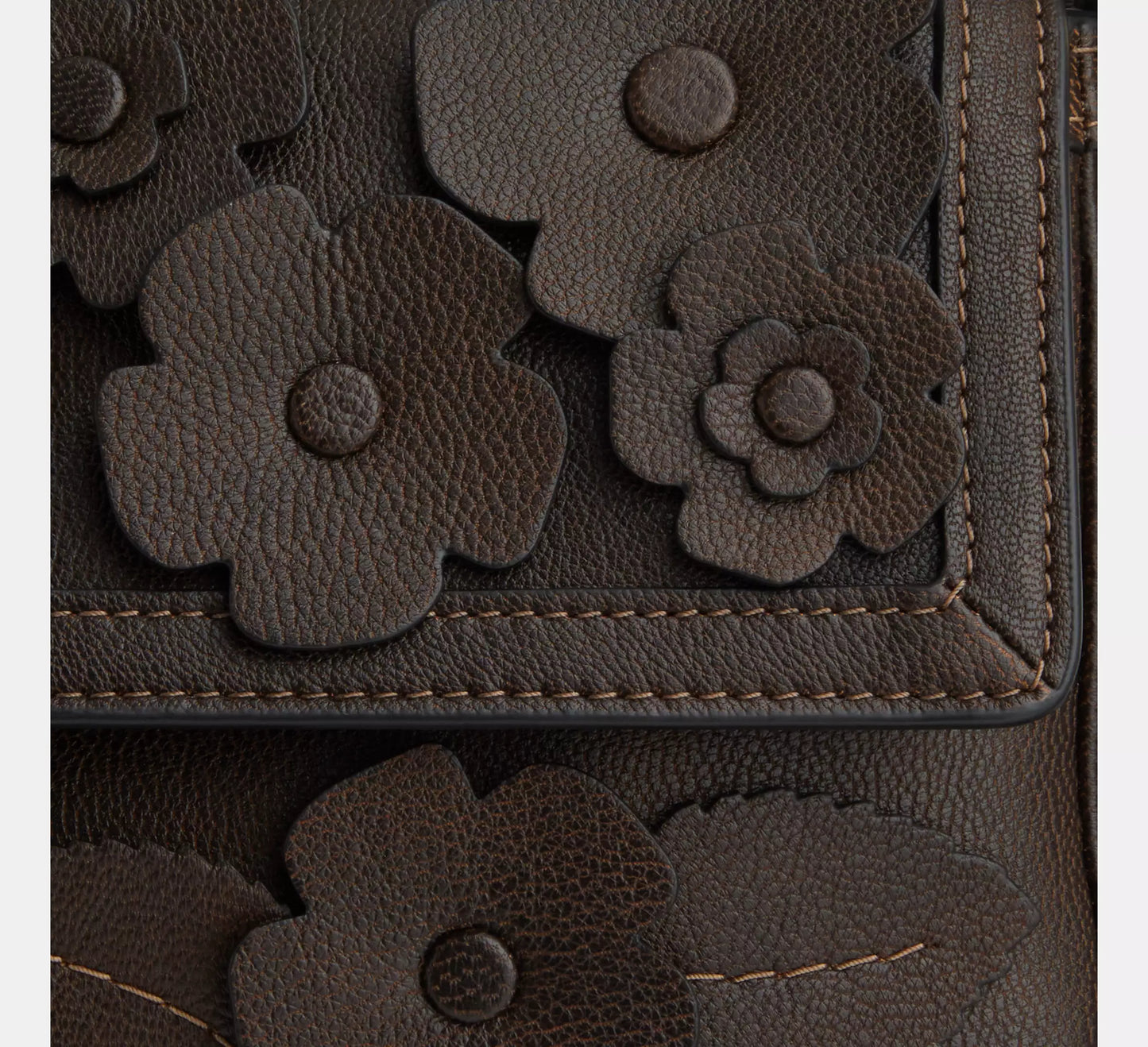 Etta Small Flap Shoulder Bag With Floral Applique Coach