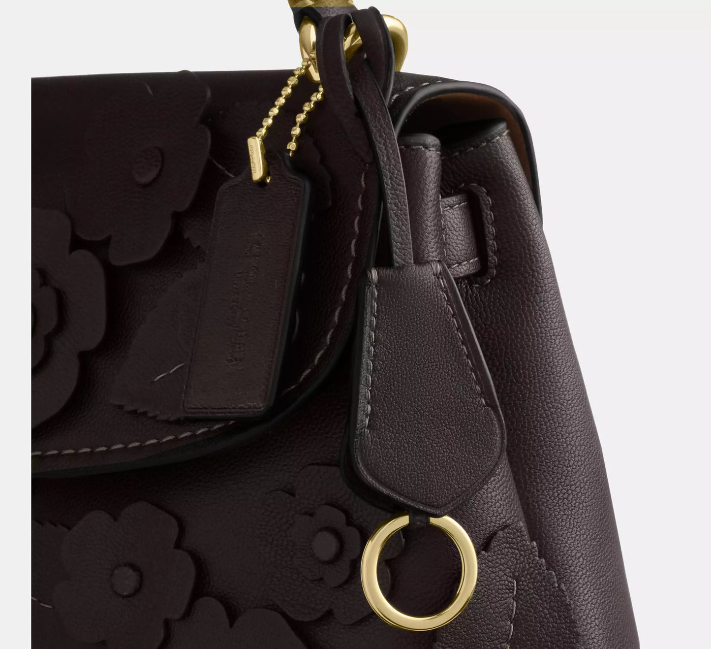 Emory Top Handle Bag With Floral Applique Coach