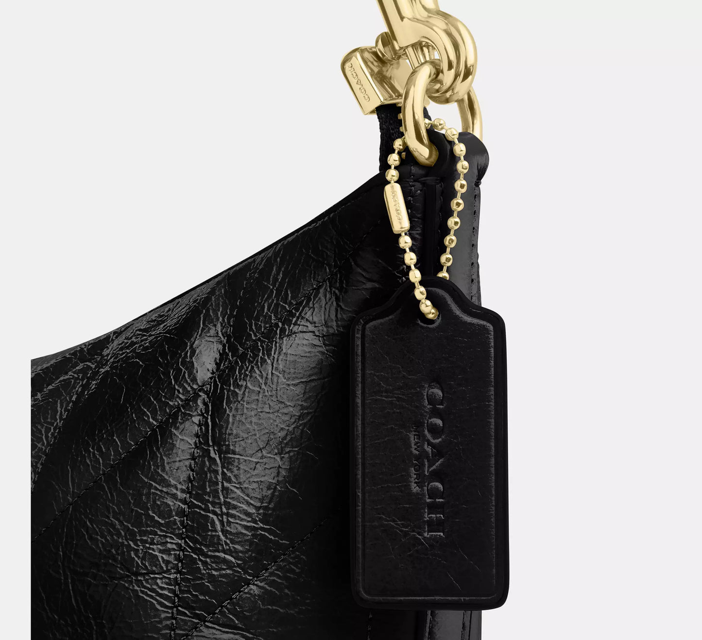 Caitlin Shoulder Bag With Quilting Black Coach