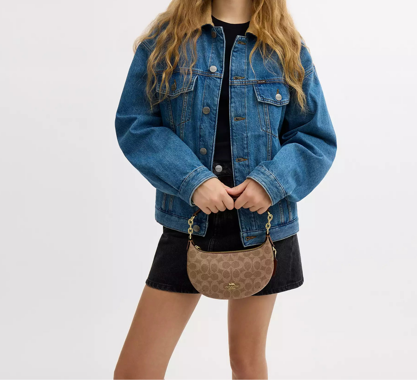 Mini Payton Bag In Signature Tan Canvas Coach