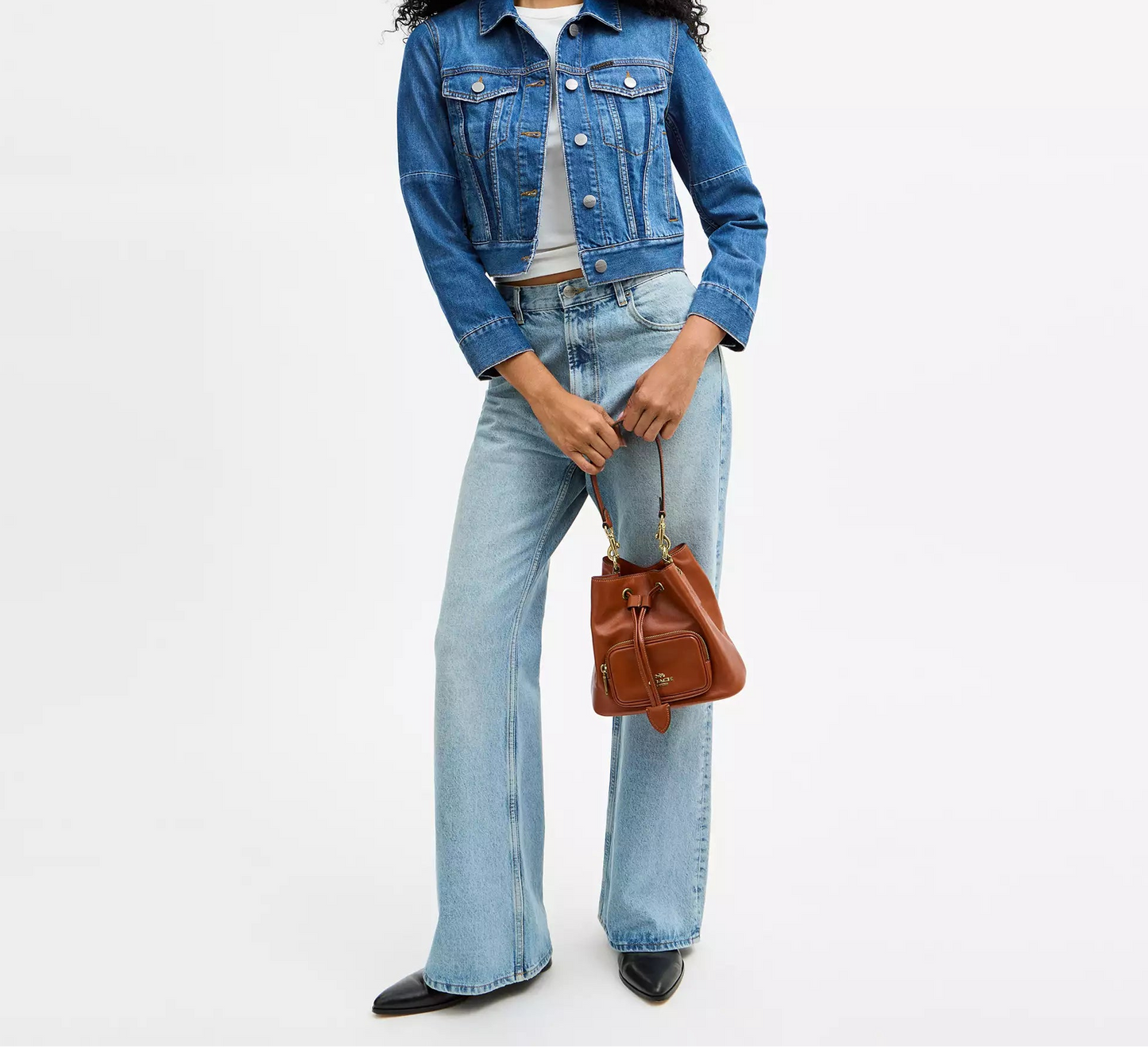Rowan Bucket Bag With Pocket Cinnamon Coach