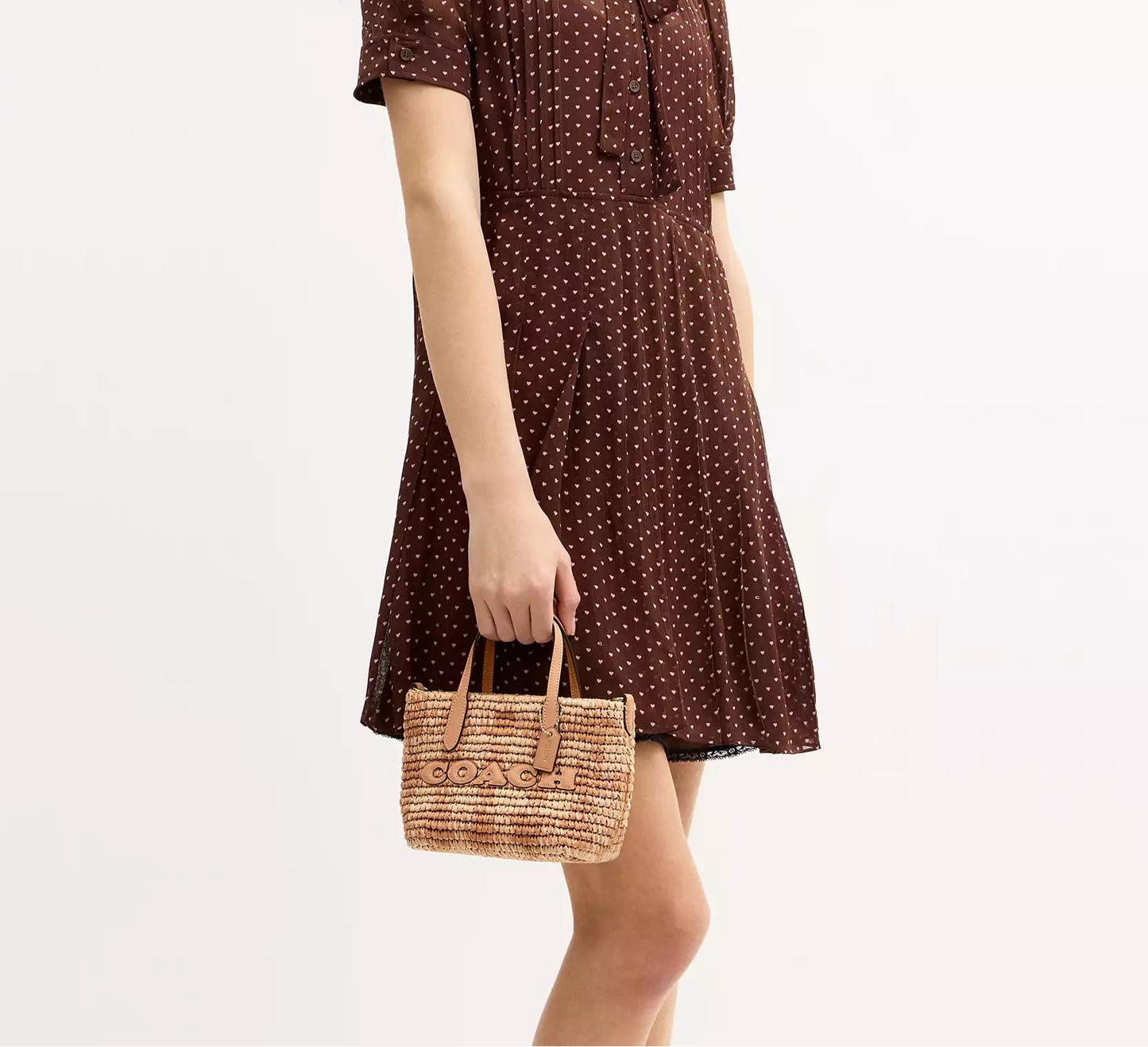 City Mini Tote Bag With Gingham Print Coach