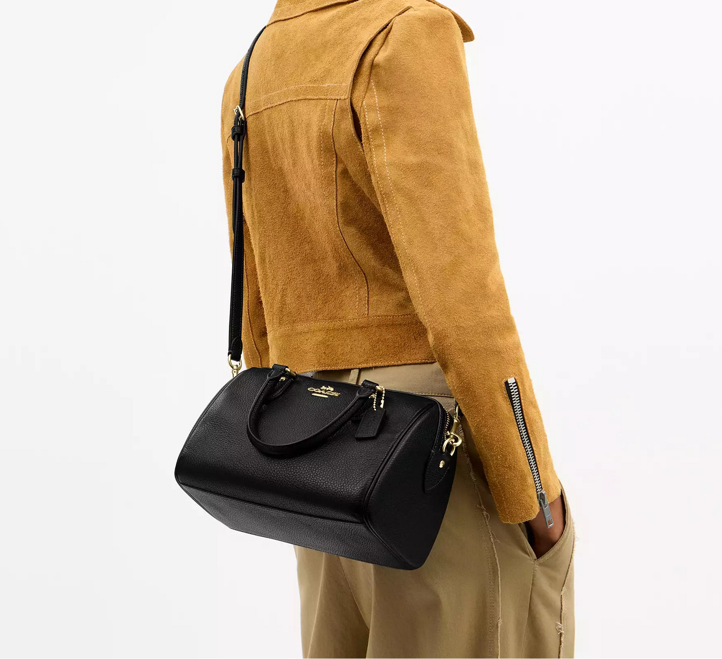 Rowan Satchel Bag Black Coach